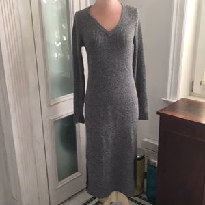Margaret O’Leary Merino Wool Ribbed midi dress